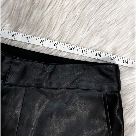 Express x Negin Mirsalehi Womens Faux Leather Ankle Pant Black Size 4 - Picture 4 of 8